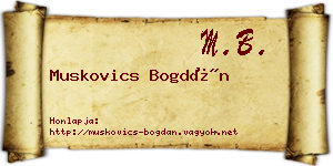 Muskovics Bogdán névjegykártya